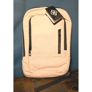 Heroic Knight Slim Laptop Tablet Backpack Cream White Charge Port Luggage Strap